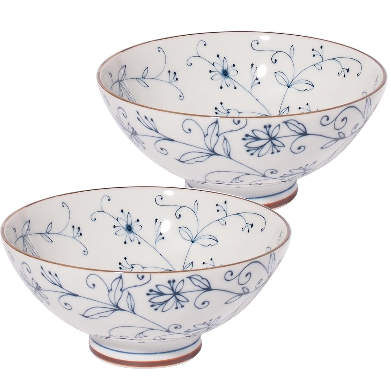 汤碗 唐草 内外碗 特大 2个装